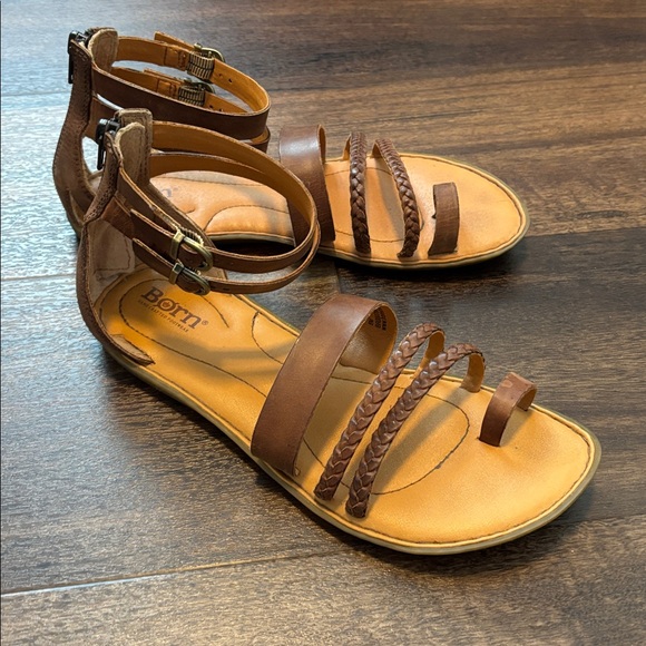 Born Brown Strappy Sandals - Picture 2 of 5
